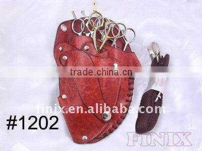 High Quality Stylish Black Leather Scissor Holster