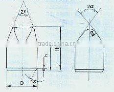 hard alloy product for mining tools and oil field drill bit----wedge tooth(1374)
