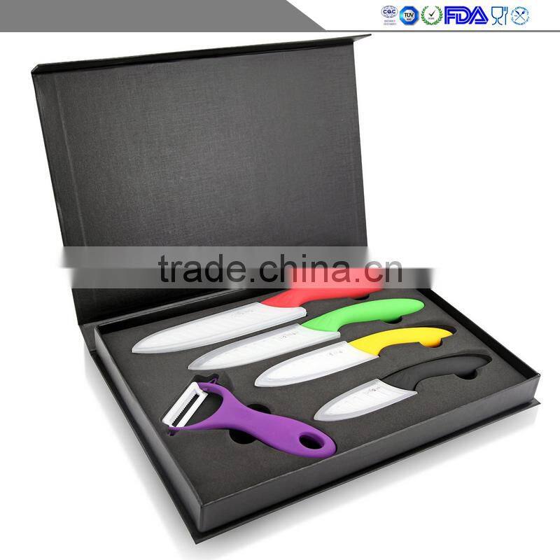 5PCS Ceramic knives with ceramic graters gift box sets