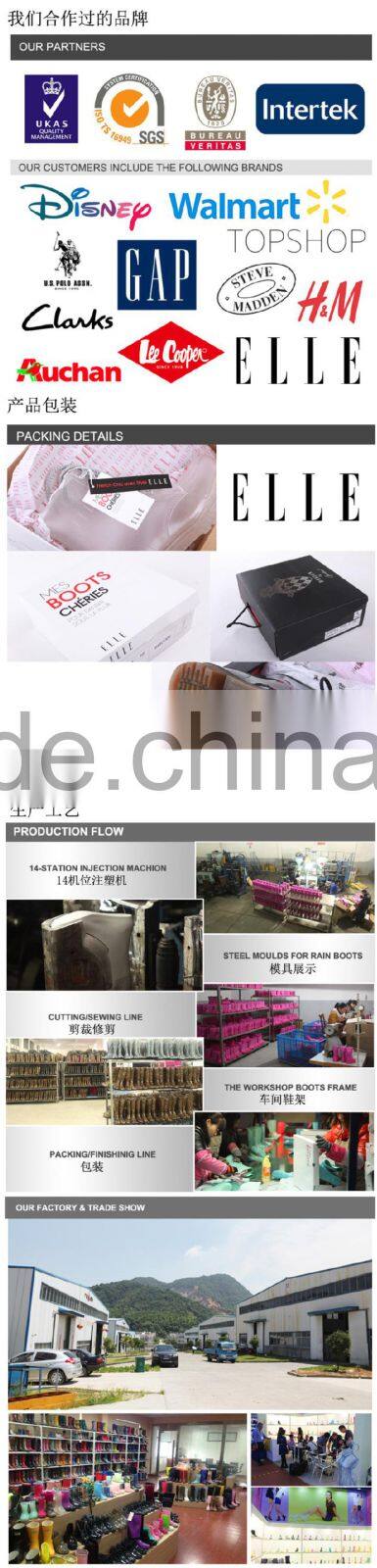 New Style Cute Kids Children Wellington Boots PVC Rubber Rain Boots