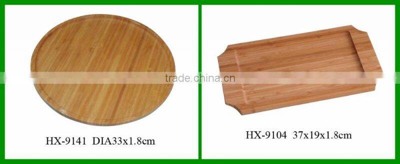 Custom Square Personalized Modern Bamboo Wood Fruit Serving Tray