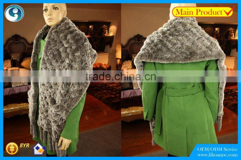 High Quality Knitted Rex-Rabbit Scarf