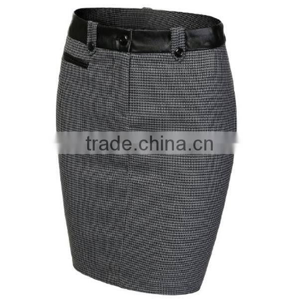 2015 ladies' ladie's fashion elegent high quality garment factory ladies skirt models
