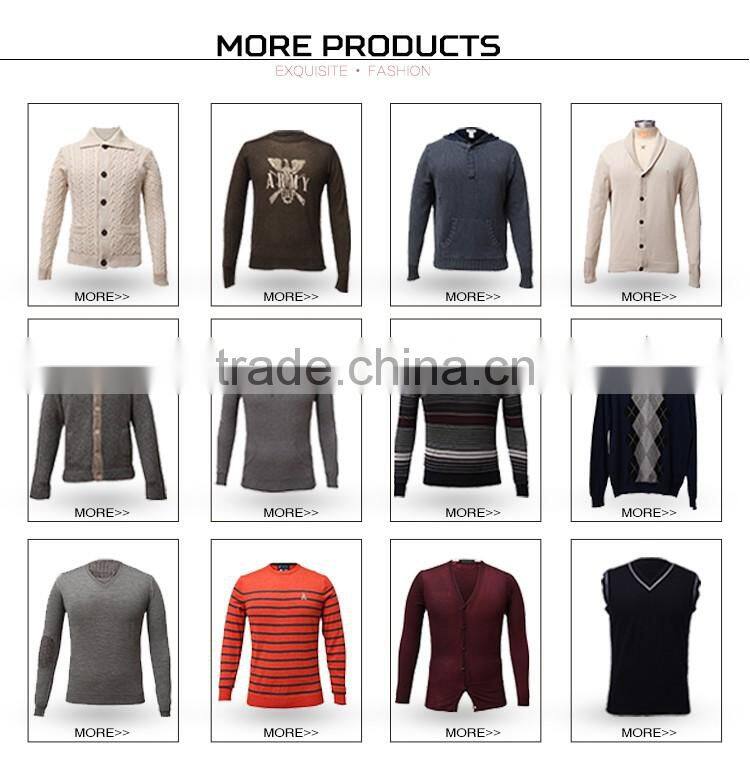 Denim-like Cotton Sweater Hoodie Cable Knit Mens Sweater