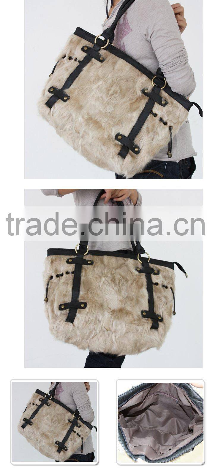 CX-H-18 Real Lamb Fur Handbag ~ Bag Bags