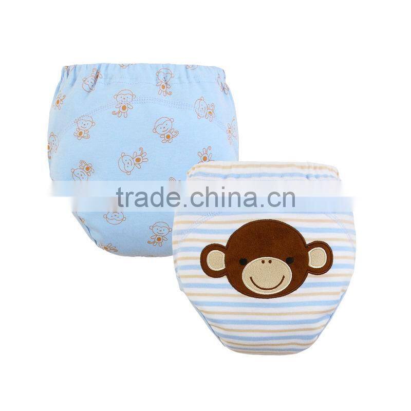 2014 baby wear 100 cotton embroider toddler potty training pants diaper