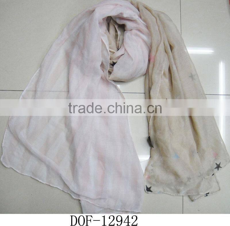 Fashion summer chiffon print star flag designer scarf