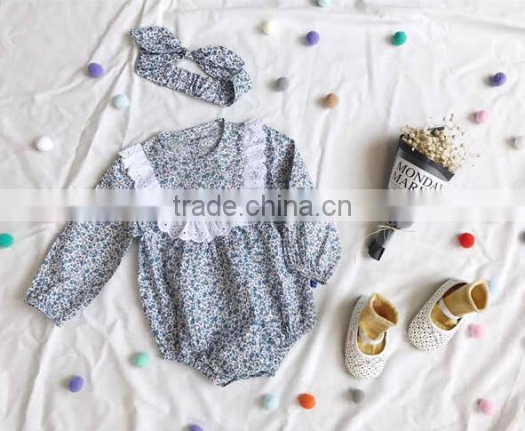 Classical Spring Autumn Girls Clothing Long Sleeve Cotton Rompers Toddler Jumpsuit