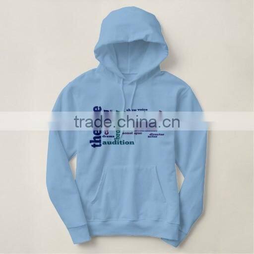 new style design custom print solid color long sleeve hoodie men