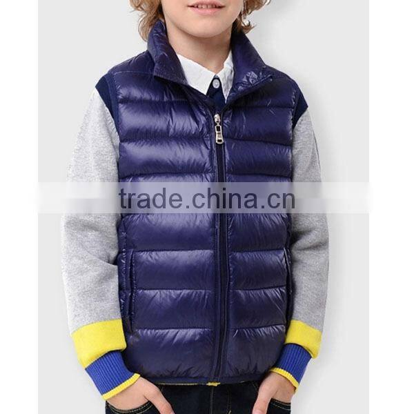 2015 New Fashion Kid's Winter Durable Short Down Vest