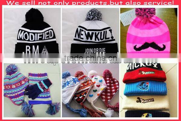 Teenager Knitted Hats/Custom Acrylic Knit Hats/Striped Knitted Hats