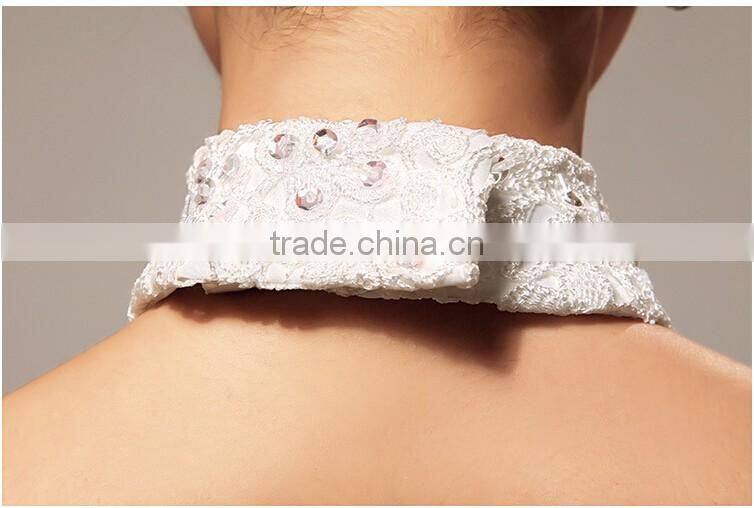 Sexy white shiny rhinestones beaded long train wedding dresses