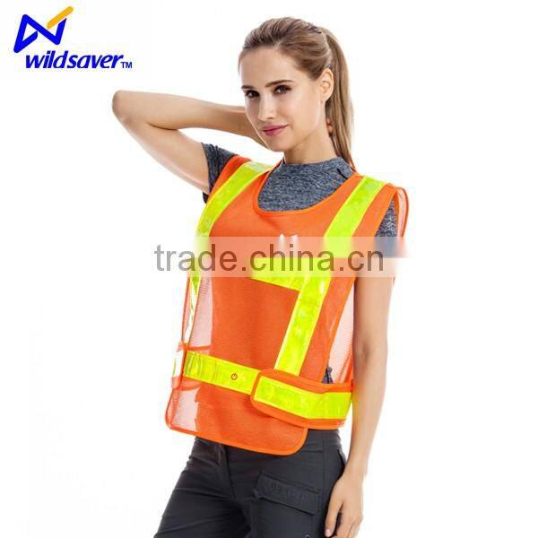 Reflective work wear clothing 100 polyester work vest