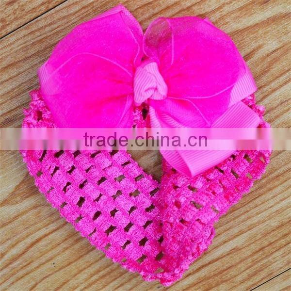 Flower plain baby girl's headband + socks set for baby gift