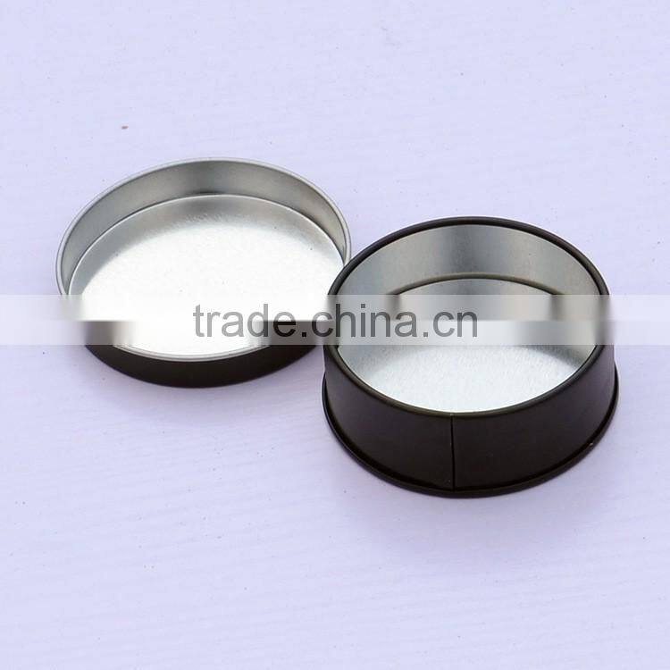 R1885H black matt colour round tin can 250ml aluminium tin black