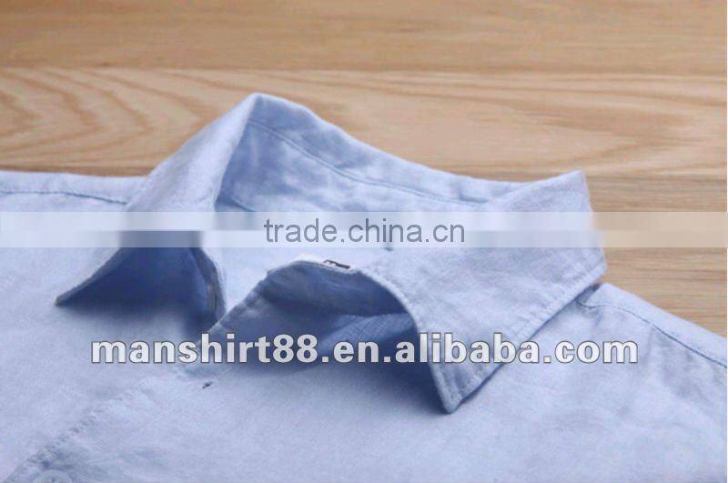 Exclusive style Natural fiber 100%Organic White Linen shirt for men Peaked collar S,M,L,XL,XXL