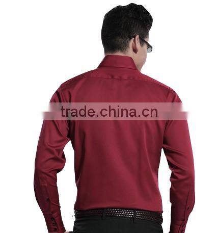 2017 burgundy button down collar dress wedding tuxedo shirt
