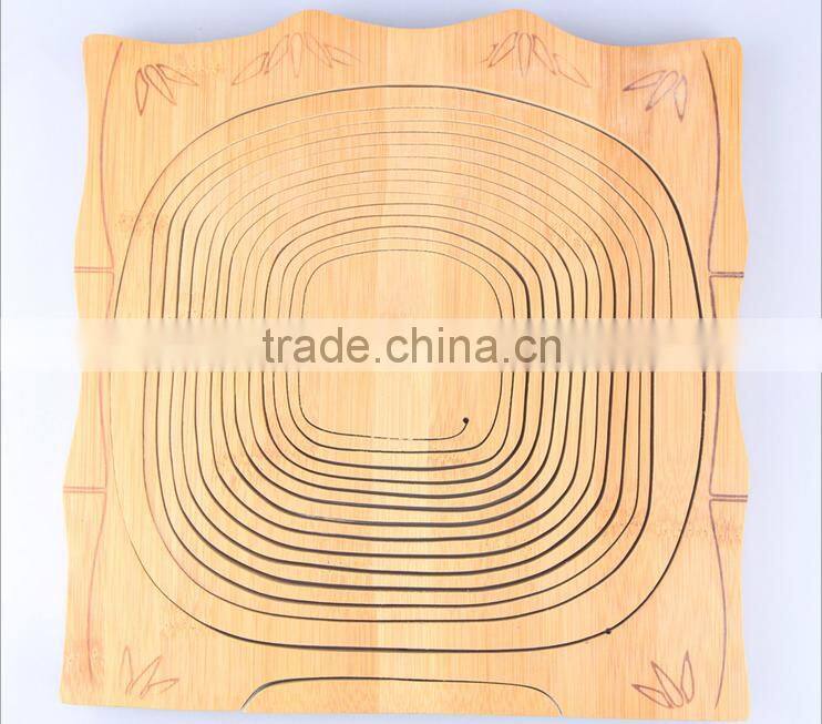 Wooden creative folding fruit basket in a variety of styles