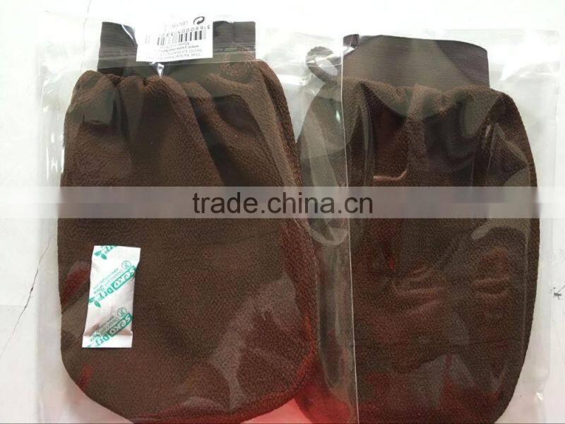 High quality 150D gsm140 100% viscose Moroccan SPA Gloves with high elastic band factory price