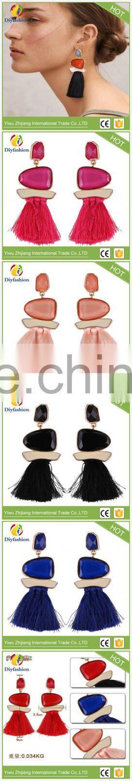 New Fringed Statement Earrings Tassel Multicolored Hot Fashion Drop Dangle Earrings Jewelry Women