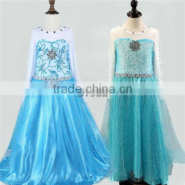Hot Movie Frozen dress fashion dress children dress cosplay costume for girls