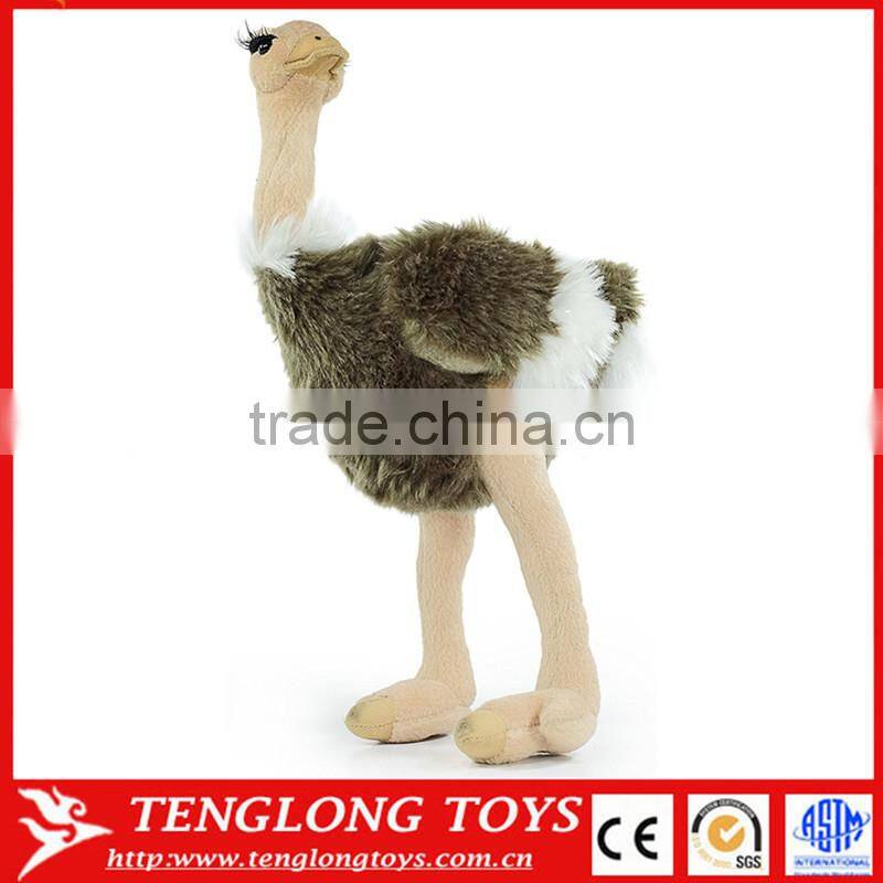 Lifelike stuffed animal plush custom soft toy plush ostrich toy