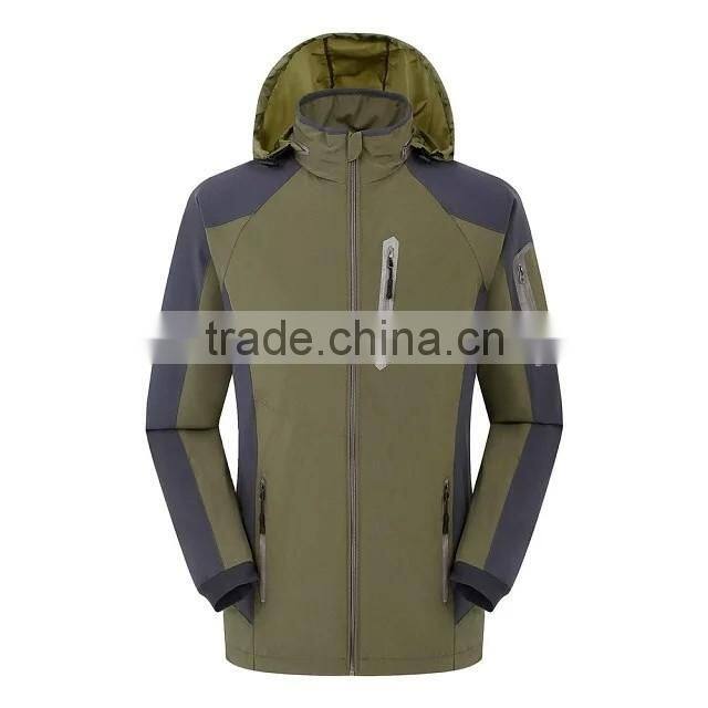 2017 NEW Water-Repellent Mens Blue Softshell Jacket