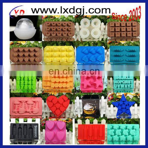 FDA,LFGB proved Silicone Ice Rounds Maker,golf ball shaped silicone ice cube tray