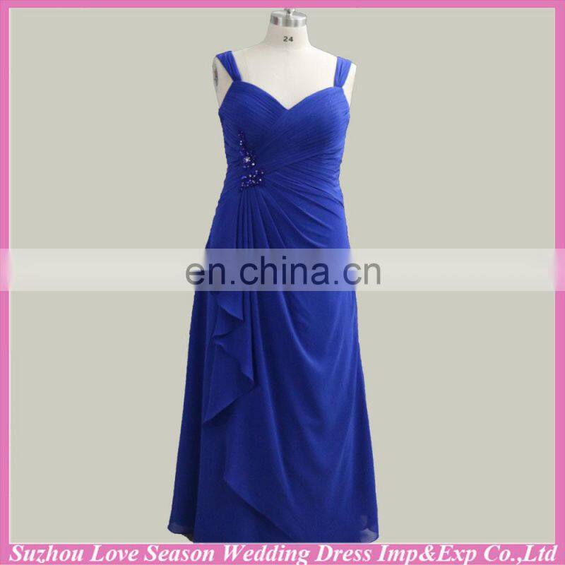 RP0044 real sample dress half sleeve jacket ruched top beaded floor length long blue evening dresses chiffon evening gowns