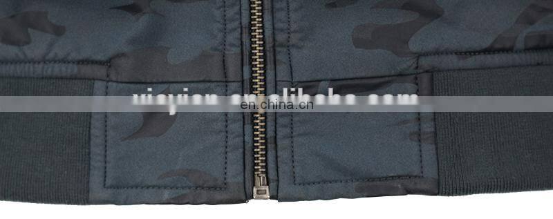 2017 OEM Service Supply Type camouflage pu leather jacket men