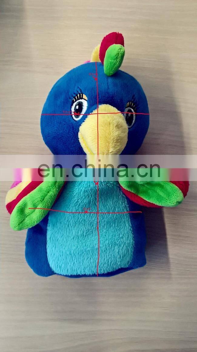 Educational kids toy custom animal cartoon character soft plush stuffed cow hand puppet
