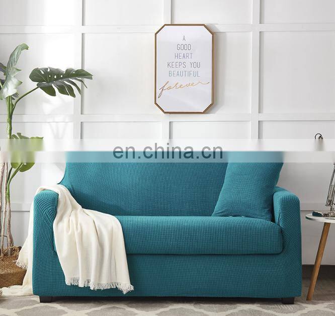 Checked cover Easy-Going Fleece Stretch Sofa Slipcover Spandex Non-Slip Soft Couch Sofa Cover, Washable Furniture Protector