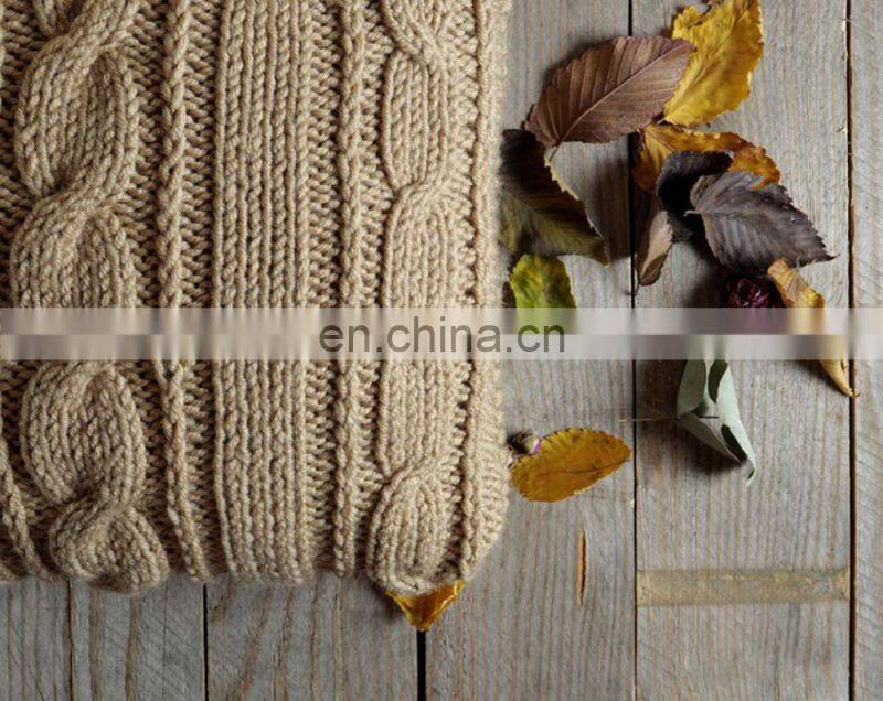 2019 New Design Decorative Plain Knitted Sofa Decorative Pillow Case