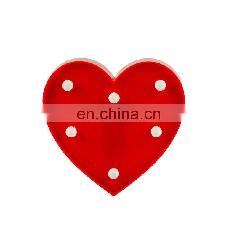 Decorative Indoor Party Family Heart Marquee LED Night Light
