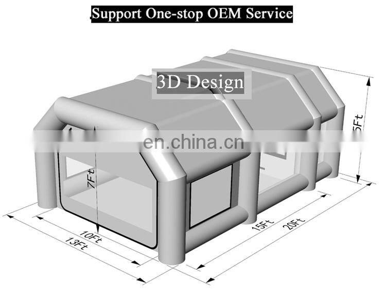 Cheap Price Sliver Commercial Inflatable Car Truck Garage Paint Booth Tent