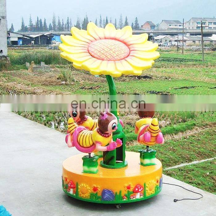 Amusement park equipment kiddie carousel ride mini carousel