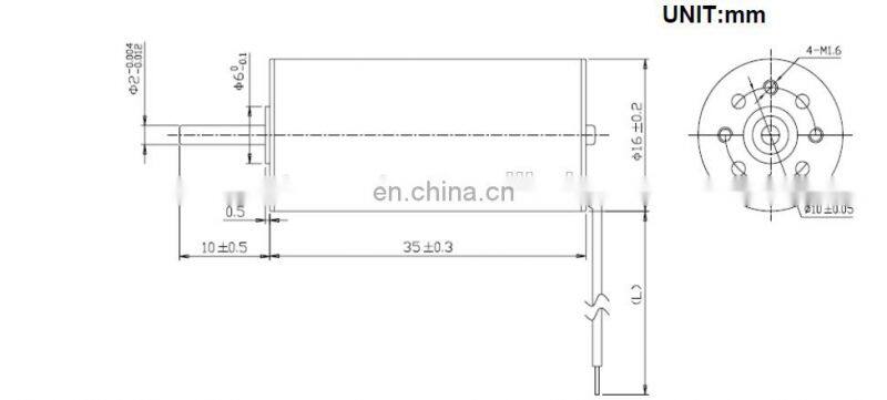 16MM High Speed High Torque Brushless DC Motor 12V
