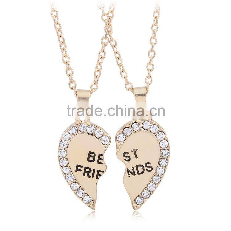 initial pendant necklace love friends alloy pendant necklace fashion