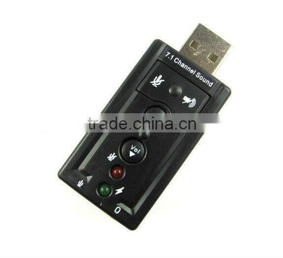 Hot sale USB External 7.1 Channel Audio Device Sound Card Adapter For Laptop