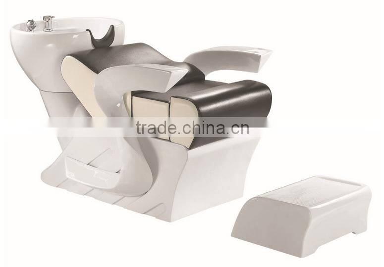 Hot Sale Lay Down Washing Salon Shampoo Shair With Footrest