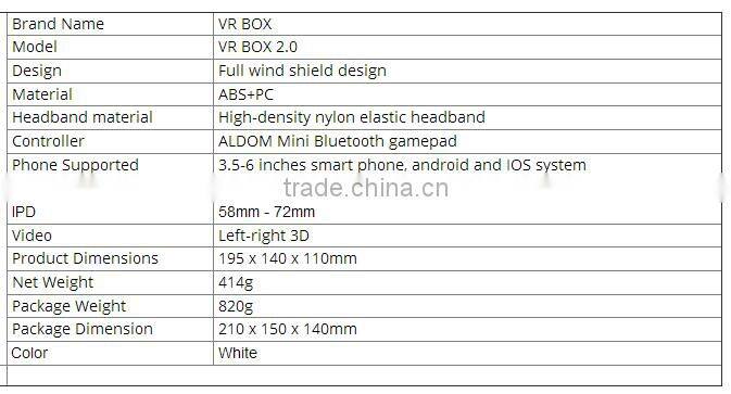 Cardboard VR BOX 2.0 Virtual Reality Goggles 3D Glasses for Iphone Android Smartphone