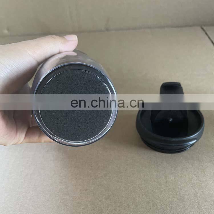 350ml Custom Logo Paper Insert Double Wall Plastic Travel Mug With Lid