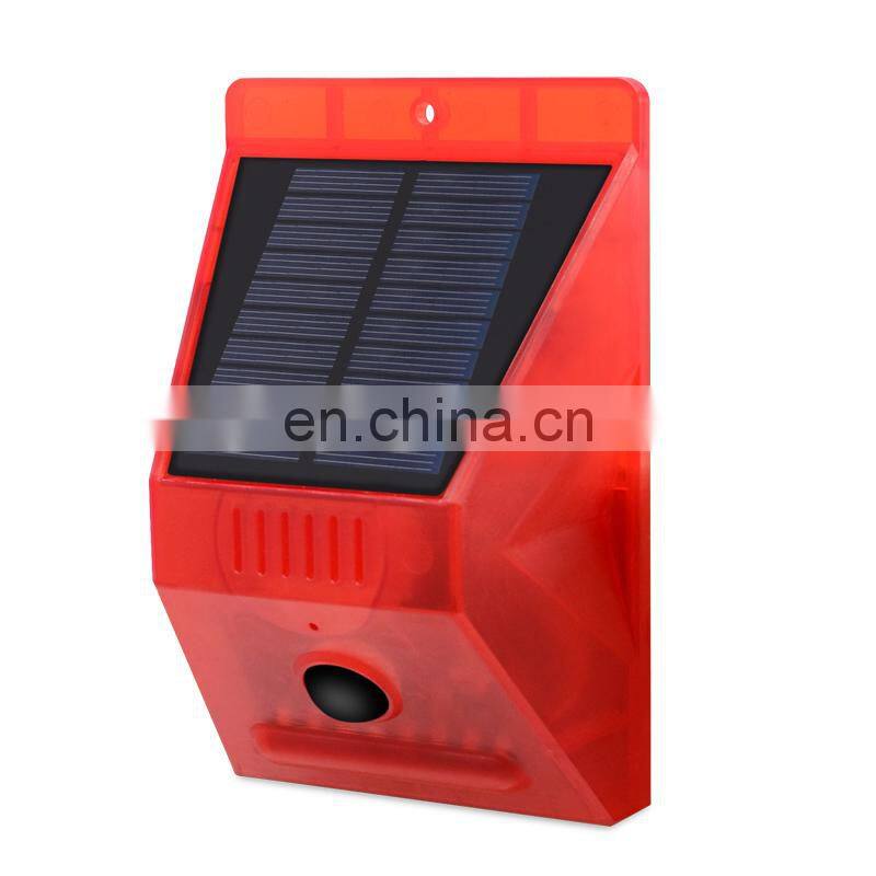Solar Alarm Lamp Warning Sound 129dB Loud Siren Strobe Farm Orchard Light NEW