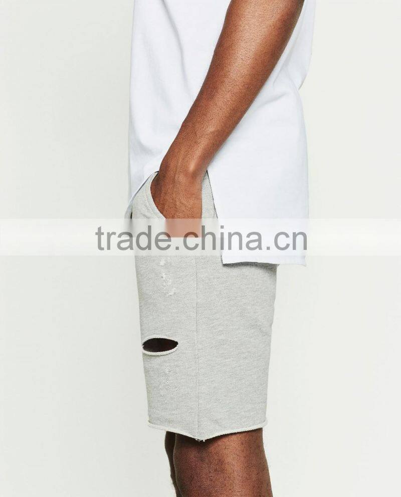 Stylish Custom French Terry Destroy Sweat Shorts For Men