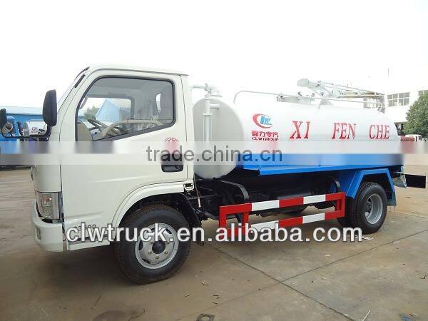 Factory supply Dongfeng 4cbm dung sucking tanker truck