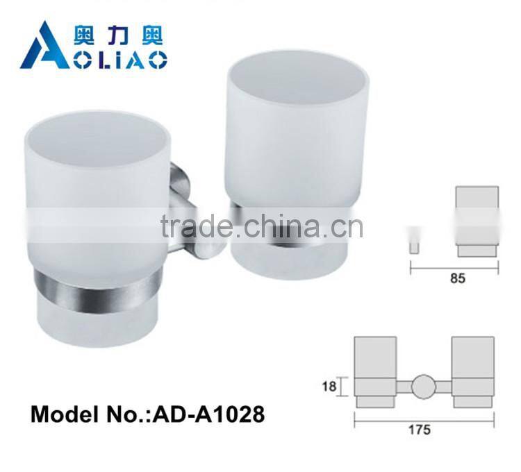 High quality Bathroom accessory stainless steel bathroom single silicone cup holder