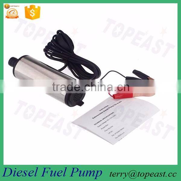 12V 60W DC Diesel Water Oil Fuel Transfer Pump Car Truck Camping Submersible 51mm Dia