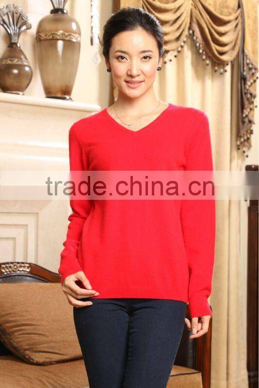 100% pure cashmere jumper/Simple women sweater