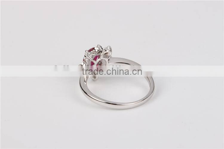 2015 fashion 18k white gold filled jewelry ring manafacturer in Guangzhou