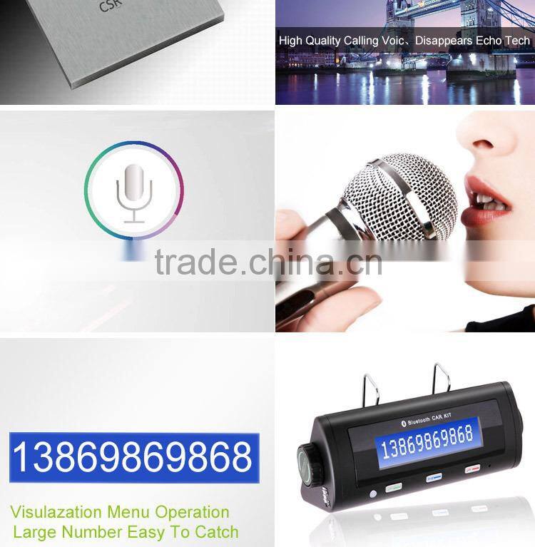 Sun Visor Bluetooth Handsfree Car Kit with Phone No. Display, Aux Bluetooth Car Kit with Car Charger